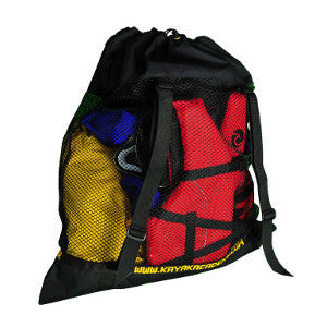 KA XL Mesh Rucksack w/drawcord top, 32" x 36", black